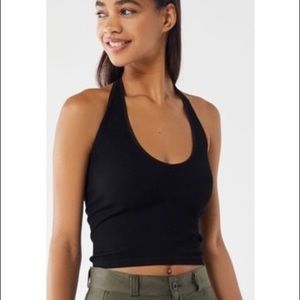 Urban Outfitters Jackie Black Halter Top
